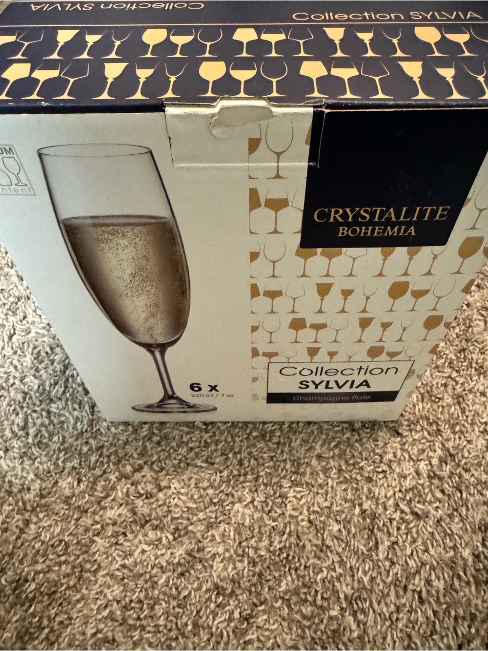 Collection Sylvia Champagne Flutes - Clear (Set of 6)